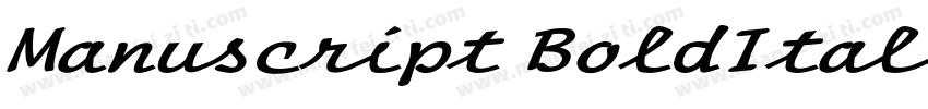 Manuscript BoldItalic字体转换